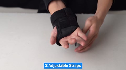 FEATOL 2 Pack Carpal Tunnel Wrist Brace For Work With Wrist Splint, 6.5'' Wrist Brace Night Support For Women Men, Pain Relief For Tendonitis, Arthritis, Pregnancy, Typing, Right and Left Hand, Medium