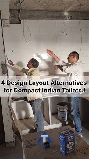 Check these typical layout alternatives for our compact Indian Toilets. The layouts are designed in such way that wet areas are separated from dry area in Toilets. Review and comment the option you liked the most. Note these layouts are for reference which can be adopted for your available space. Follow @trimiti.architect for more such ideas and tips. DM for Architectural design, Interior design, Modular kitchen, Wardrobe furniture, Renovation works, Building Construction as per Vastu Guidelines