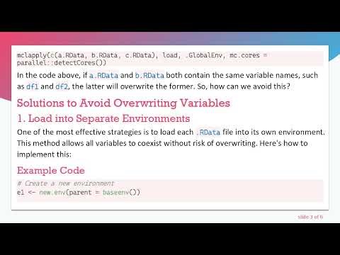 Solve the Problem of Loading Different Workspaces with Same Variable Names in R