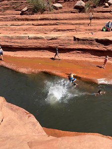 natural waterslides @ slide rock, the water was FREEZING | Lucy Pink