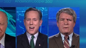 Panelist brings up Ku Klux Klan. Santorum shuts him down