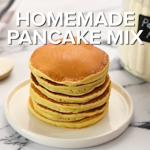 Super easy and made with simple ingredients, you can ditch the box mix and make your own Homemade Pancake Mix. Make the most delicate, divinely fluffy pancakes whenever you want for your family! | Tried and True Recipes