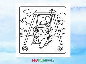 Cat Moments Coloring Pages Cute Cozy Cats Bold and Easy Line Art | Fun Coloring for Kids and Adults