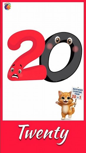 Learn counting backward from Twenty #kidslearning #counting