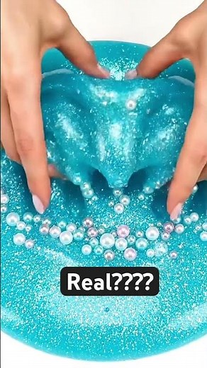 💎 Satisfying Blue Pearl Slime | Glitter ASMR Slime Sounds for Relaxation & Stress Relief