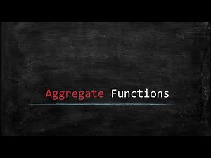 19 Aggregate Functions