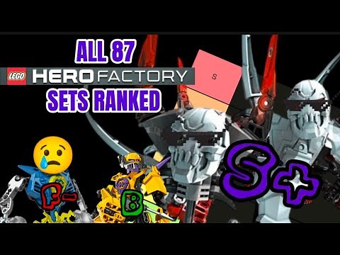 THE **COMPLETE** LEGO HERO FACTORY SET TIER LIST (ALL 87 SETS REVIEWED)