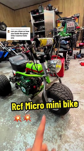 Replying to @Racing14 RCF micro trike‼️‼️ grab your frame from @rcfminibikes and the wheels from @Vevor_US start your project ‼️‼️ #minibike #minibikeproject #trile #3wheeler #rcfmicrominibikes #rcfmicromini #microbike
