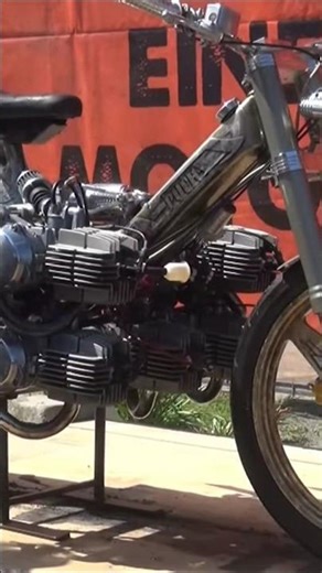 Puch Maxi mit 350 ccm, 21 Jahre alte PUCH mit 5 Motoren a 70 ccm, Lautstärke 127 DB :-) sehr laut!