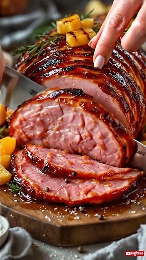 Honey-Glazed Spiral Ham 🍯🔥 | Ultra Juicy Caramelized Crust Reveal | ASMR Food Perfection