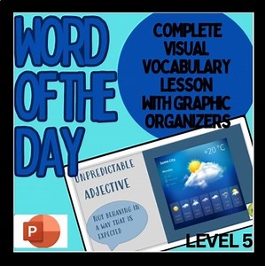 Word of the Day Vocabulary | PowerPoint   PDF Printables (Grades 4–8)