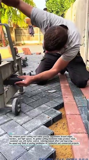 Fast, Precise Paver Cutting for Clean Edges #Paving #Construction #Masonry