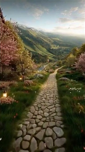 🏡 A Village the World Forgot 🌸 Hillside in Full Bloom | Quiet Mountain Evening 🎵