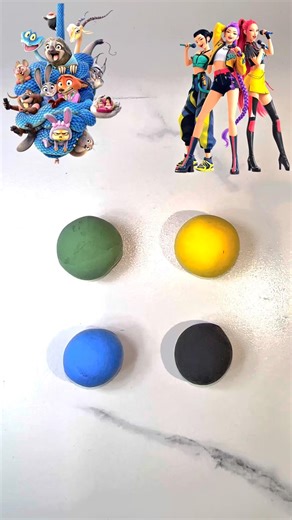 Zootopia VS K-Pop Demon Hunters #emoji #colormixing #funny #demonslayer #disney #kpop