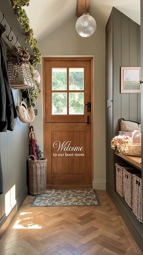 7K views · 43 reactions | Boot room makeover done right 癩 Rich, earthy shades that make a statement — @cottagerenovationcwmrhys shows how Lockwood and Half Light transforms this small space in her home. | Rust-Oleum UK | Facebook