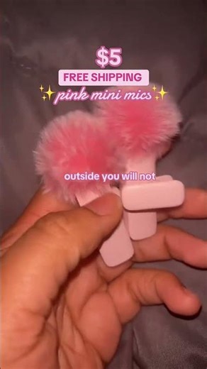 Pink Mini Mics for Podcasts & Vlogs Cute Design, Clear Sound