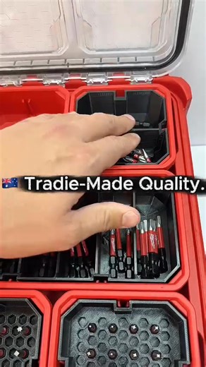 ⚒️ Organised Gear = Faster Work. If they don’t fit like a glove and perform as promised, we’ll make it right — replacement or refund. 💪 Lifetime Break-Proof Guarantee – If your insert ever cracks or fails under normal use, we’ll replace it free. 🔒 30-Day Money-Back Guarantee – Not satisfied within 30 days? Return it for a full refund — no hassle, no fine print. 🇦🇺 Made in Australia from heavy-duty PETG — built tough for real tradies, real job sites. 🧱 Drop-in Fit for Milwaukee PACKOUT™ Low-