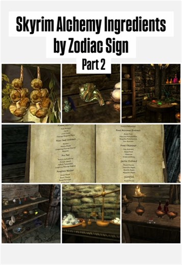 Skyrim Alchemy Ingredients by Zodiac Sign 🧪 (Part 2) #skyrimalchemy