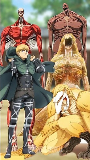 Armin Colossal Titan vs All Titans 🔥 | Founding Ymir, Falco Jaw & Old Colossal Battle 💥 #eren#aot