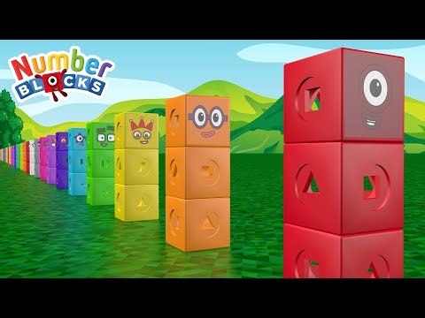 Counting Numberblocks on a Mathlink Face | Learn Numbers 1 to 100 for Kids