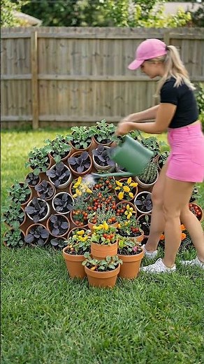 How to Make a Pebble Stream Garden Walkway with Container Vegetables