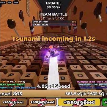 Can I Win This Team Battle? Wait For The End 😱 +1 Speed Keyboard Escape #roblox #robloxshorts