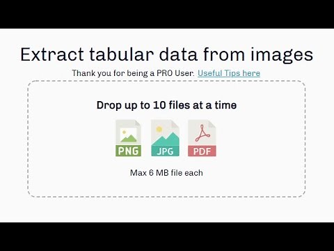DEMO - Convert images to Excel or Google Spreadsheets