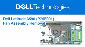 Dell Latitude 3590のファン アセンブリーを交換する方法