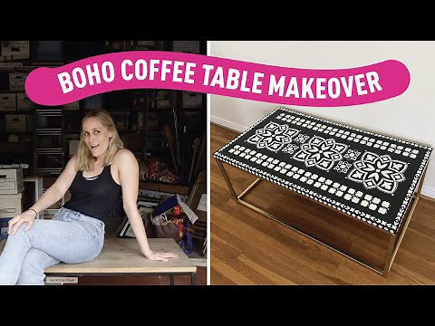This DIY boho coffee table makeover looks surprisingly expensive