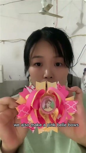 disney belle princess hair bow beauty and beast hair clips #hairbows #disney #belle #princess