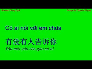 Karaoke - Có ai nói với em chưa - 有没有人告诉你 (F# Min)