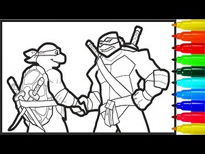 TMNT meeting friends Coloring Pages