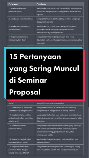 Tutorial ChatGPT Pertanyaan yang sering muncul di Seminar Proposal #dalle2 #fyp #openai #chatgpt #chatgpt3 #chatgpt4