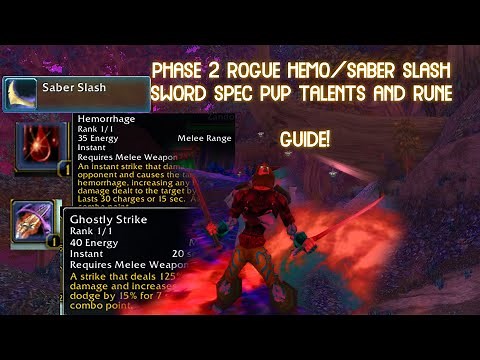 Season Of Discovery- Rogue Sword Hemo/Slash Sword PvP Build Talent and Rune Guide!