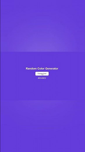 Random Color Generator using JavaScript 🎨 #shorts #tech