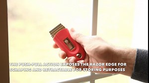 Red Devil 3219 Soft Grip Push Pull Window Scraper with 5 Blades