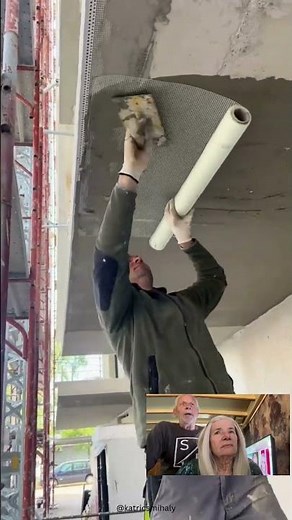 Applying Plaster Netting Mesh #construction #masonry