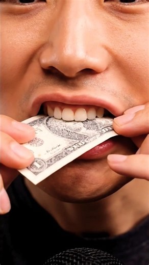 ASMR Eating Money 💵😳 | Satisfying AI-Generated Video #asmr #ai