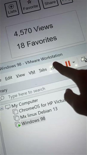 I do put windows 98 on VMware 25h2