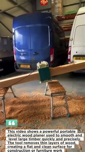 Ultimate Wood Planing Machine | Powerful Portable Electric Planer Smoothing Huge Timber Fast