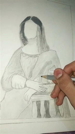 Anime Mona Lisa Drawing ✏️🔥 (Unfinished but‪@Hitroart‬ Satisfying!)”‪@Tonniartandcraft‬