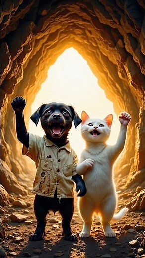 The Secret Cave: A Dog and Cat's Adventure of Friendship | Heartwarming Animal Story for Kids