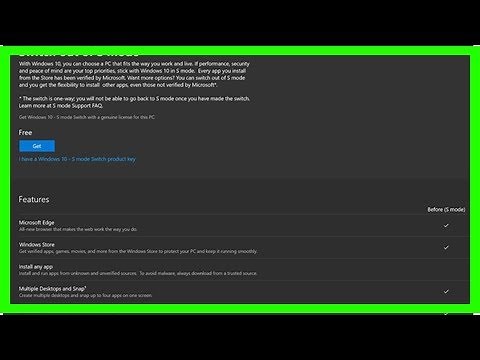 Windows 10 : le Mode S désactivable depuis le Microsoft Store