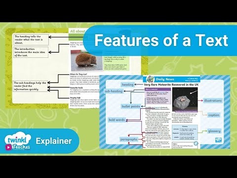How to Teach Features of a Text Video Lessons | KS2