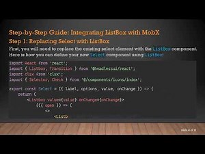 Using ListBox from @ headlessui/react with MobX
