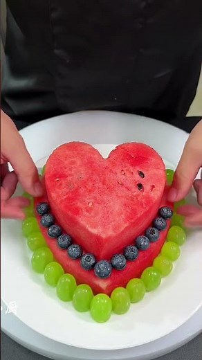 Amazing Watermelon Heart Shape Carving | Step-by-Step Fruit Art Watermelon HeartCarvingDesign Skills
