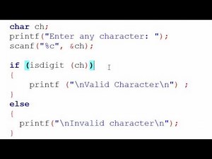 107. isdigit function in C Programming (Hindi)