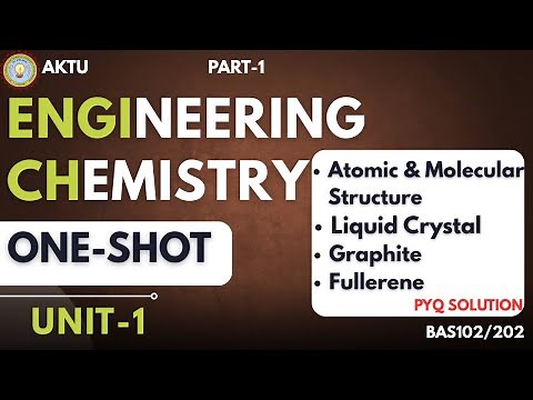 CHEMISTRY | UNIT-1 | ONE SHOT | Aktu Exams | BAS-102/202| PYQ SOLUTIONS | AKTU CHEMISTRY