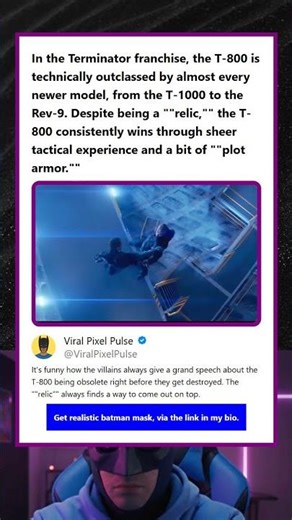 In the Terminator franchise the T-800 is technically outclassed by almost every newer model from the