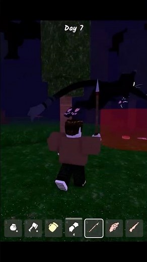 CAT Turns Into a PREDATOR 😳 in 99 Nights In The Forest | Roblox #roblox #robloxjumpscare #99nights